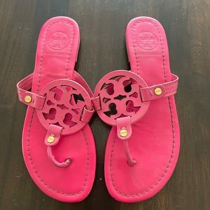 Tory Burch Miller sandals size 7, fuscia